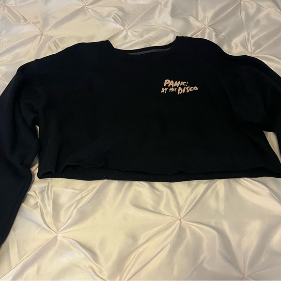 Black Panic! At The Disco Women's Cropped Sweatshirt - Picture 1 of 5